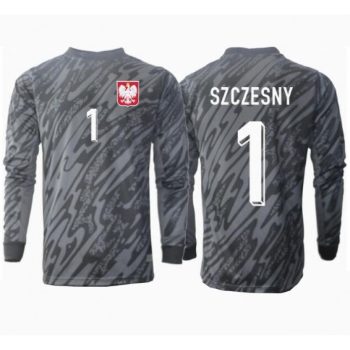 Fotbalové Dres Polsko Wojciech Szczesny #1 Brankářské Venkovní ME 2024 Dlouhý Rukáv